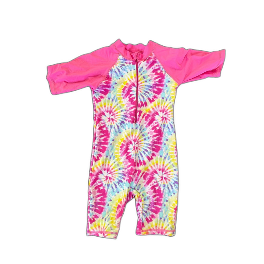 Girls Size 4 One-Piece Rash Guard Swimsuit Bundle 2-Piece Lot